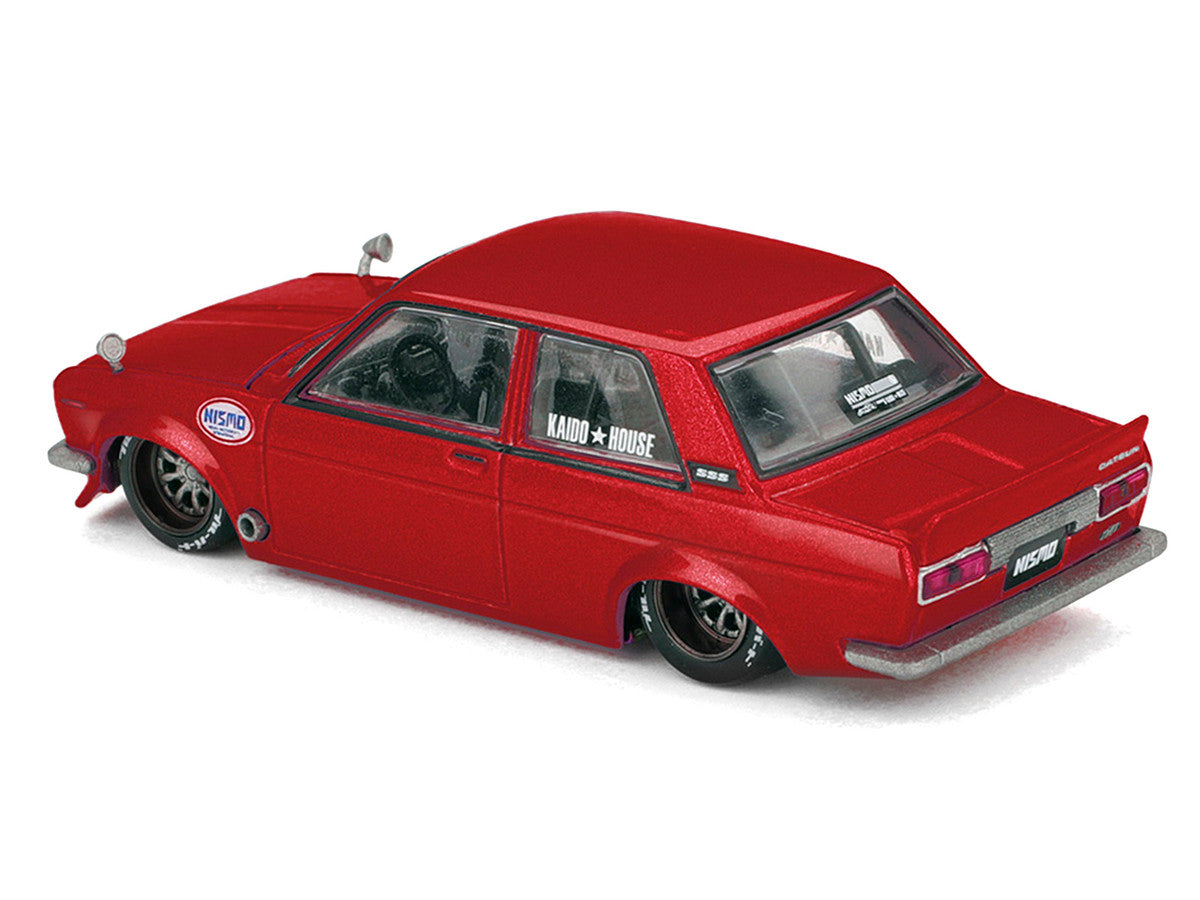 Datsun 510 Street "Nismo V3" Red Metallic (Designed by Jun Imai) "Kaido House" Special 1/64 Diecast Model Car by Mini GT Mini GT