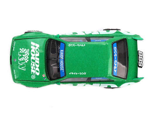 BMW M3 "Kaido Works V2" Green Metallic with Graphics (Designed by Jun Imai) "Kaido House" Special 1/64 Diecast Model Car by Mini GT Mini GT