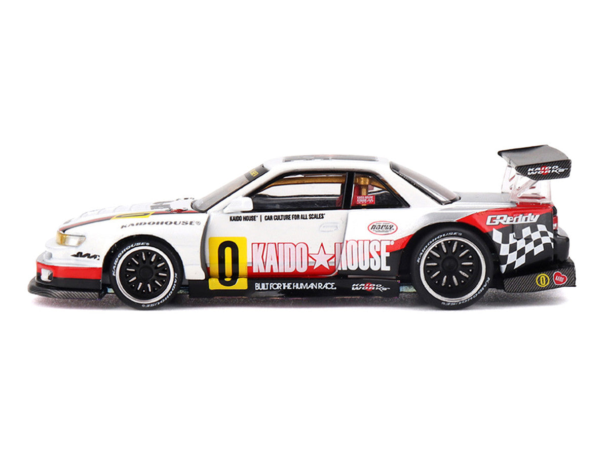 Nissan Silvia S13-R "Circuit Spec V1" RHD (Right Hand Drive) White with Graphics (Designed by Jun Imai) "Kaido House" Special 1/64 Diecast Model Car by Mini GT Mini GT