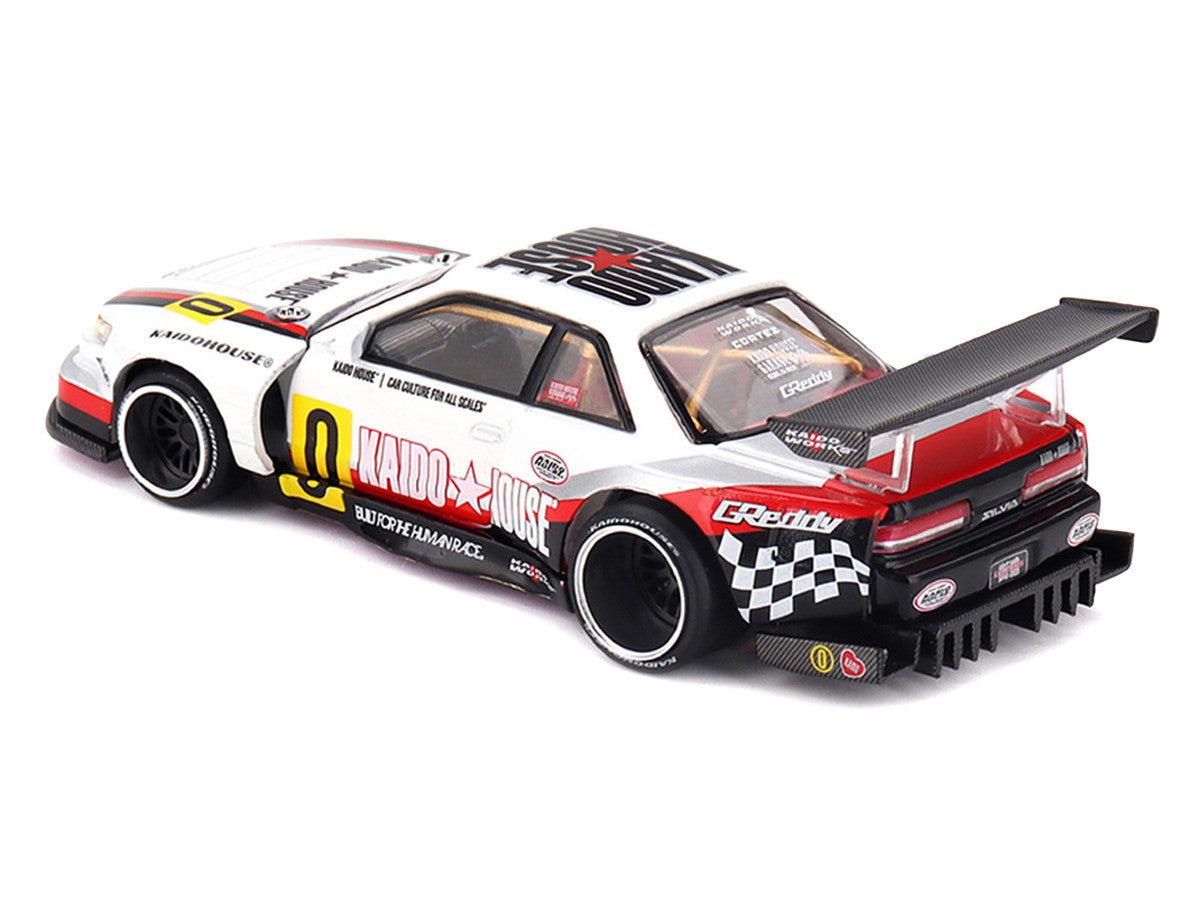 Nissan Silvia S13-R "Circuit Spec V1" RHD (Right Hand Drive) White with Graphics (Designed by Jun Imai) "Kaido House" Special 1/64 Diecast Model Car by Mini GT Mini GT