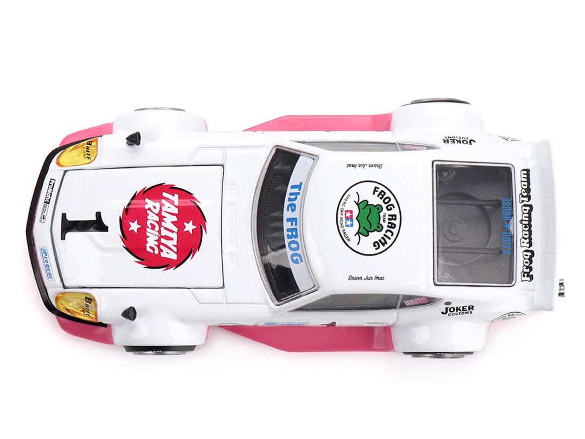 Nissan Fairlady Z RHD (Right Hand Drive) #1 "Tamiya Racing - Frog Racing Team" White and Pink (Designed by Jun Imai) "Kaido House" Special 1/64 Diecast Model Car by Mini GT Mini GT