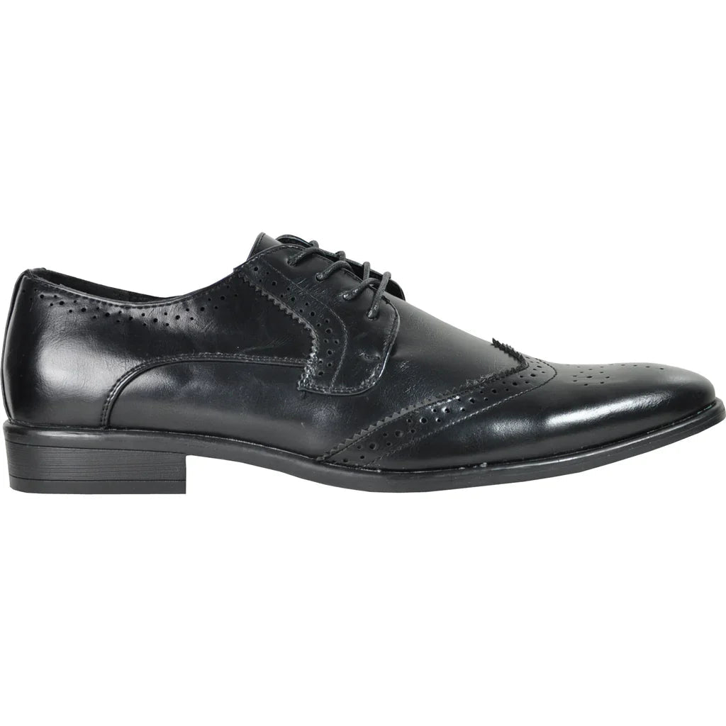 BRAVO Men Dress Shoe KING-2 Wingtip Oxford Shoe Tux-USA
