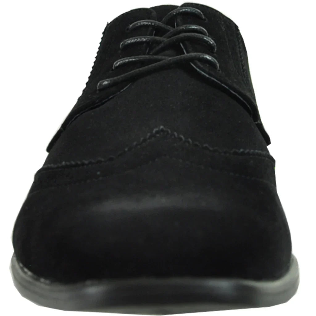 BRAVO Men Dress Shoe KING-3 Wingtip Oxford Shoe Black Tux-USA