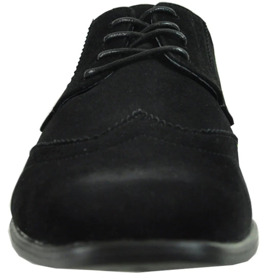 BRAVO Men Dress Shoe KING-3 Wingtip Oxford Shoe Black Tux-USA