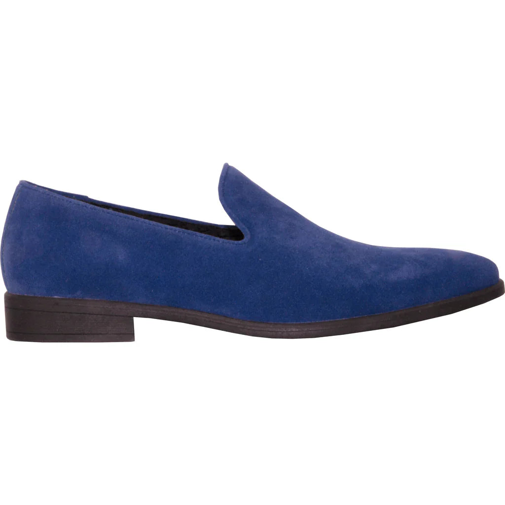 "Chelsea" Blue Suede Tuxedo Shoes Tux-USA