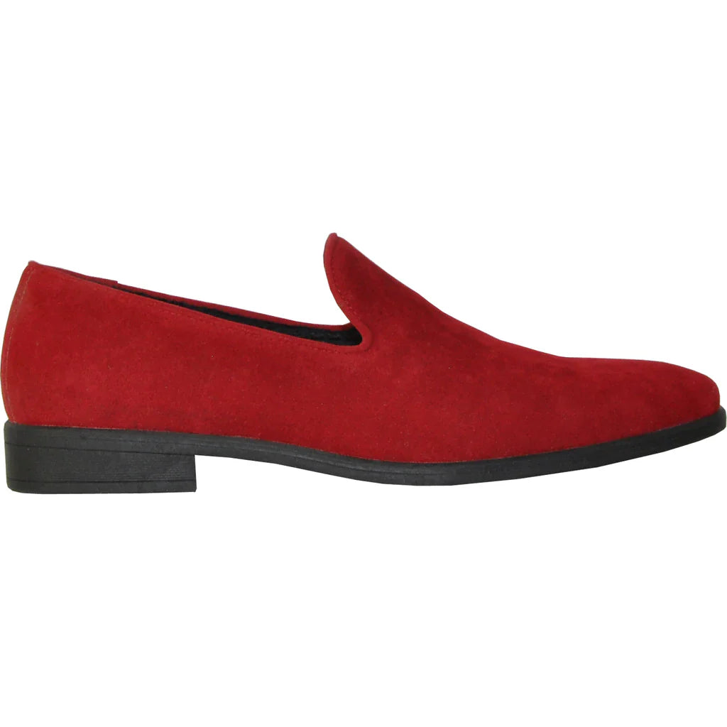 "Chelsea" Red Suede Tuxedo Shoes Tux-USA