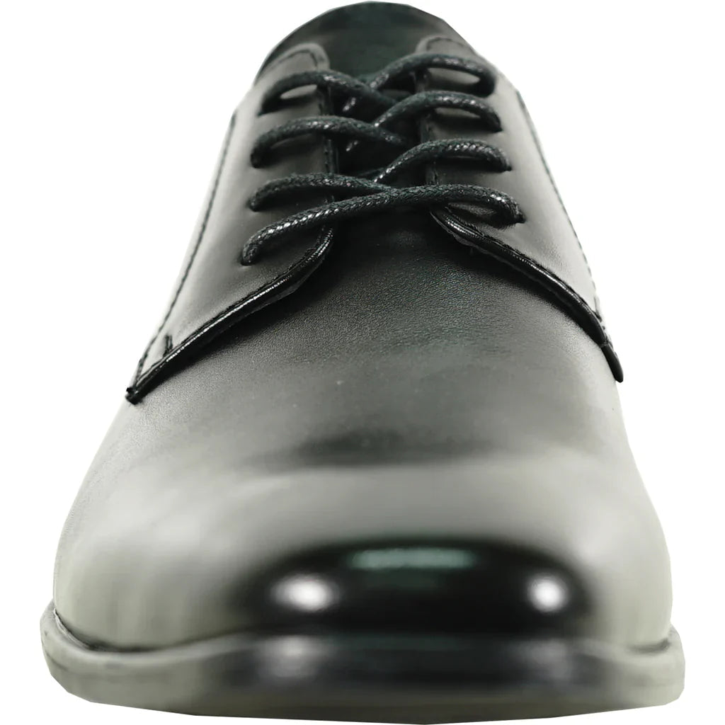 BRAVO Men Dress Shoe KING-7 Oxford Shoe BLACK - Medium and Wide Width Tux-USA