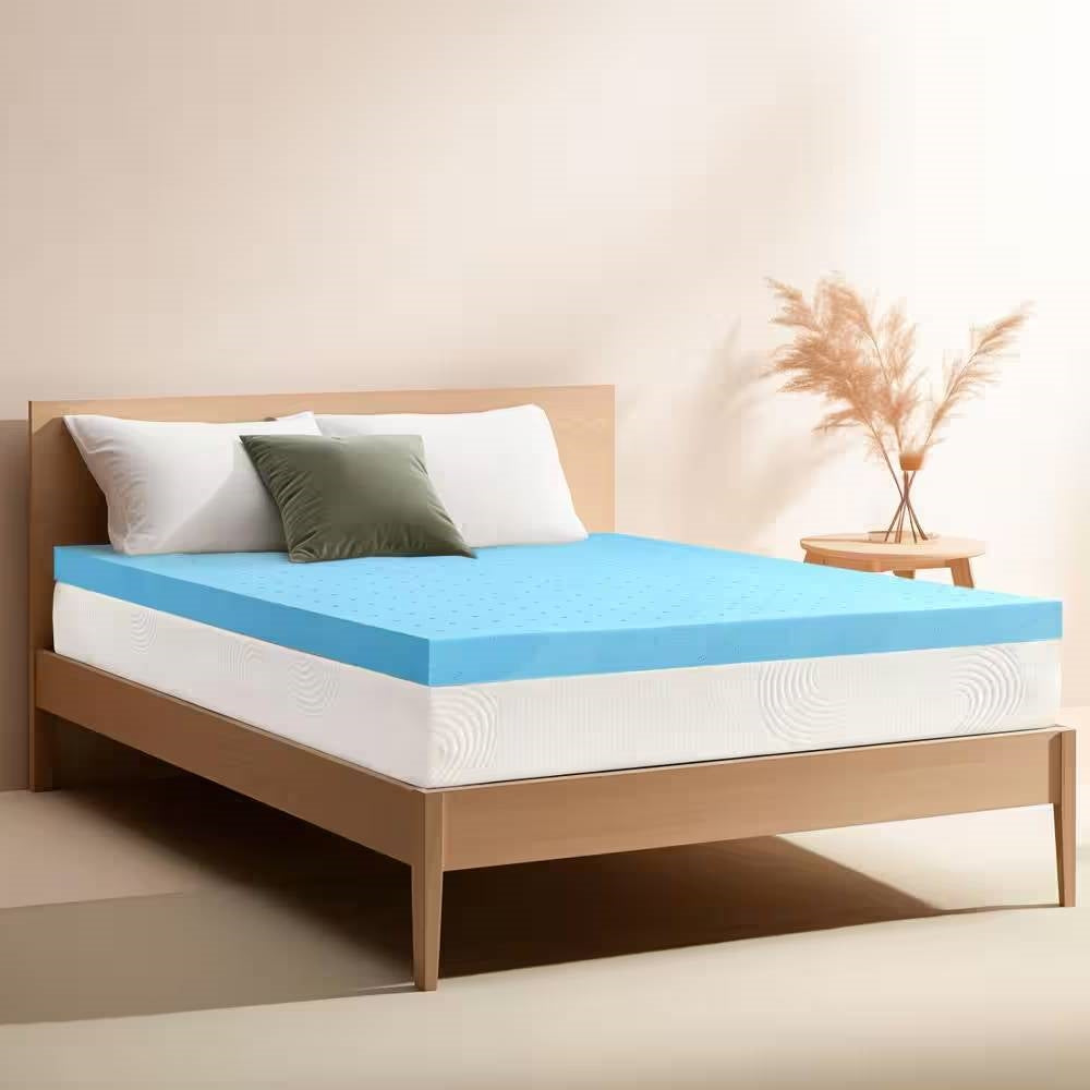 King size 3-inch Thick High Density Memory Foam Mattress Topper FastFurnishings