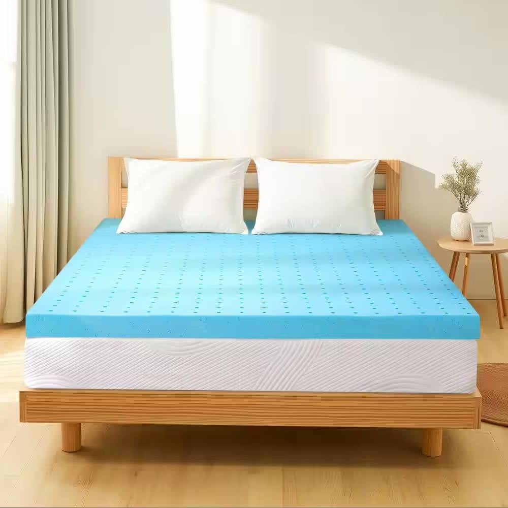 King size 3-inch Thick High Density Memory Foam Mattress Topper FastFurnishings