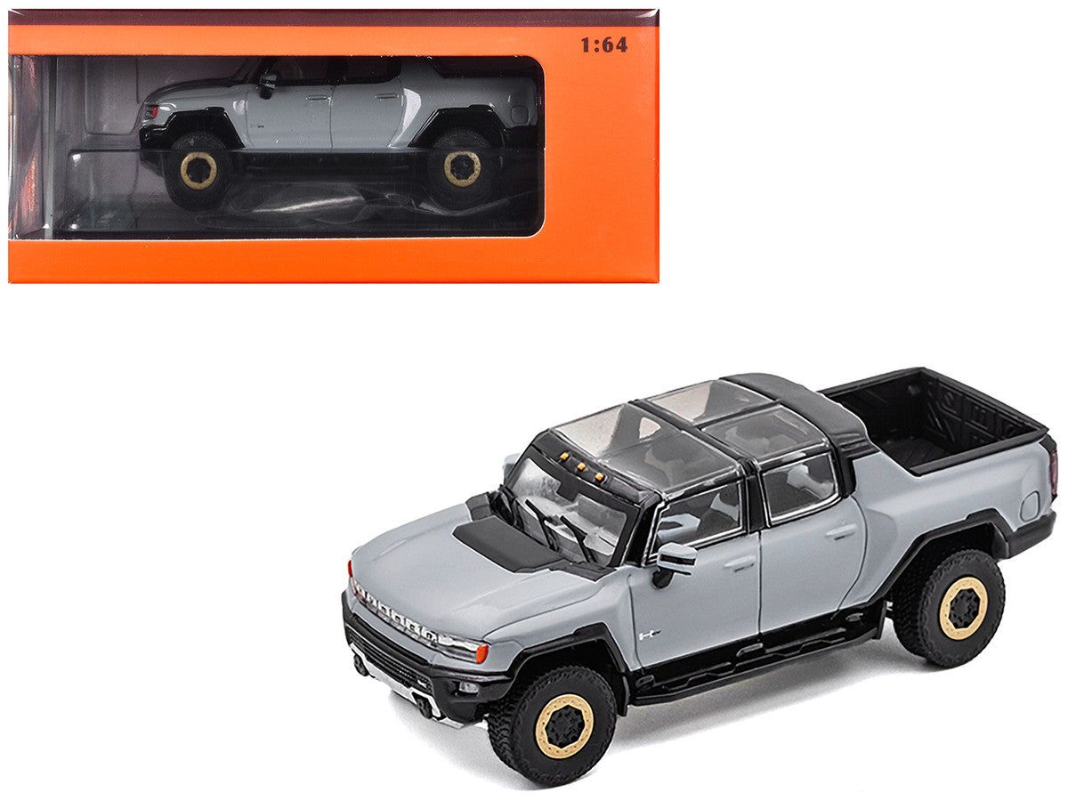2022 GMC Hummer EV Pickup Truck Gray 1/64 Diecast Model Car by GCD GCD