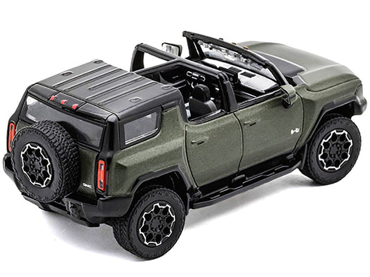 2023 GMC Hummer EV SUV Green Metallic with Black Top 1/64 Diecast Model Car by GCD GCD