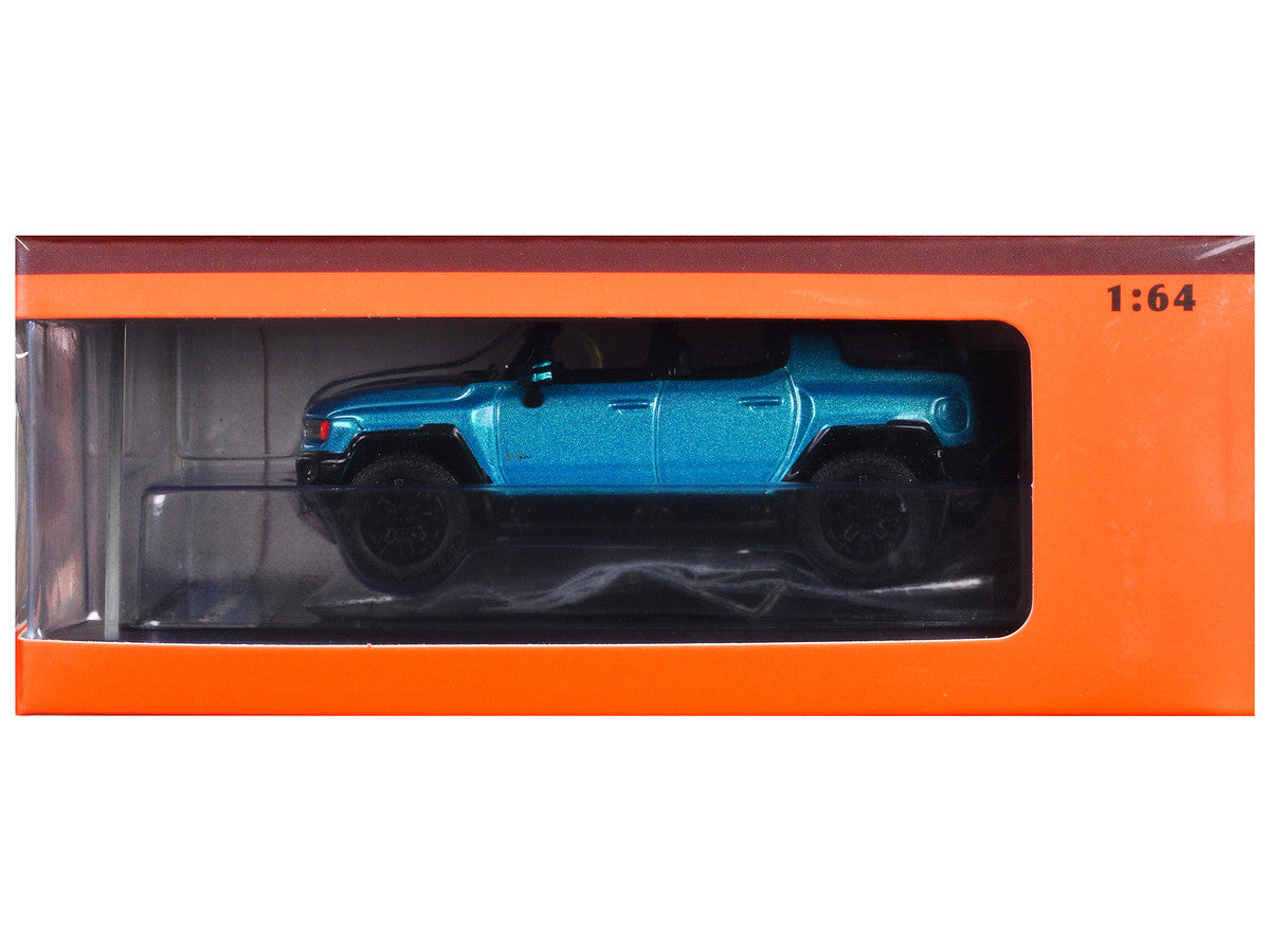2023 GMC Hummer EV SUV Blue Metallic with Black Top 1/64 Diecast Model Car by GCD GCD