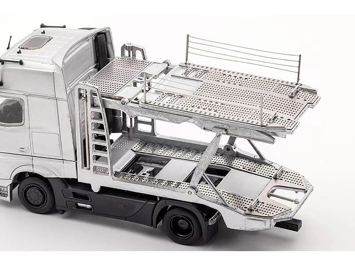 Mercedes-Benz Actros Auto Transporter White 1/64 Diecast Model by GCD GCD