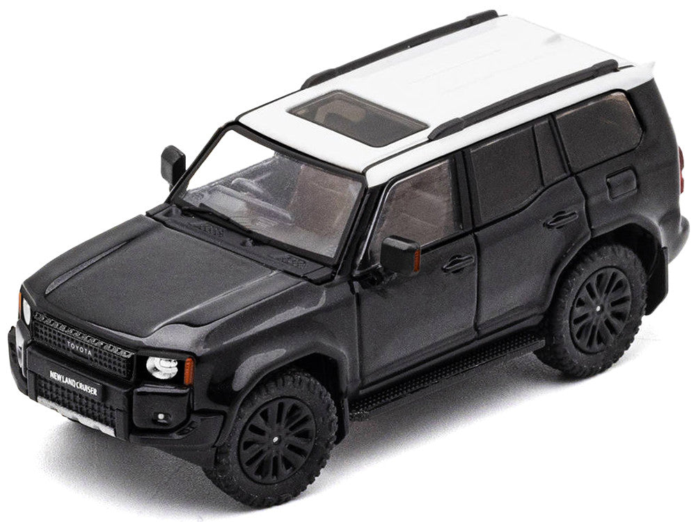 Toyota Land Cruiser Prado 250 Black with White Top 1/64 Diecast Model Car by GCD GCD