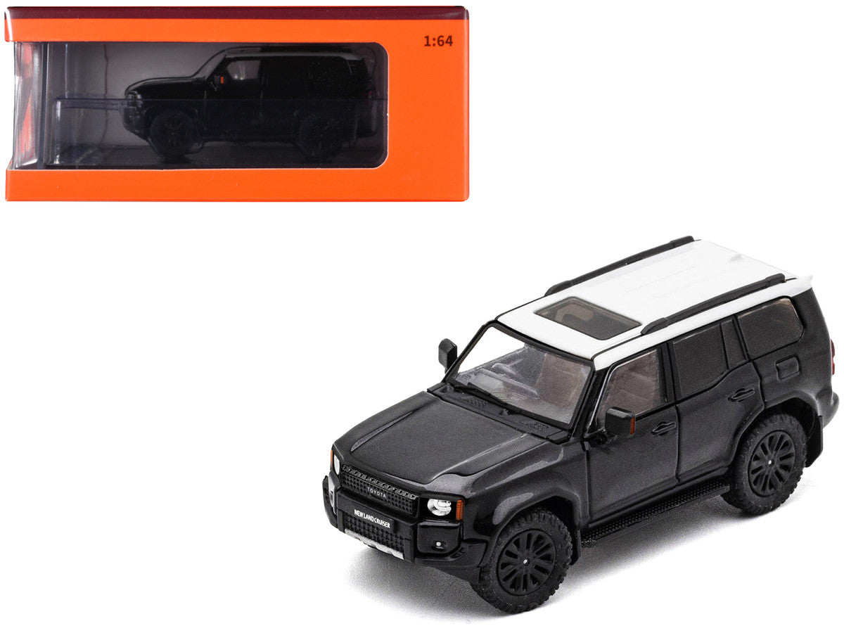Toyota Land Cruiser Prado 250 Black with White Top 1/64 Diecast Model Car by GCD GCD