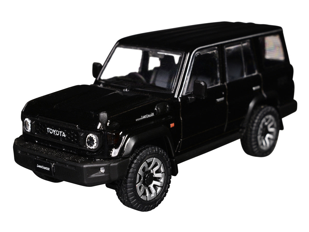 Toyota Land Cruiser (J76) RHD (Right Hand Drive) Black 1/64 Diecast Model Car by GCD GCD