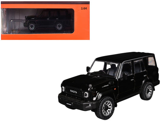 Toyota Land Cruiser (J76) RHD (Right Hand Drive) Black 1/64 Diecast Model Car by GCD GCD