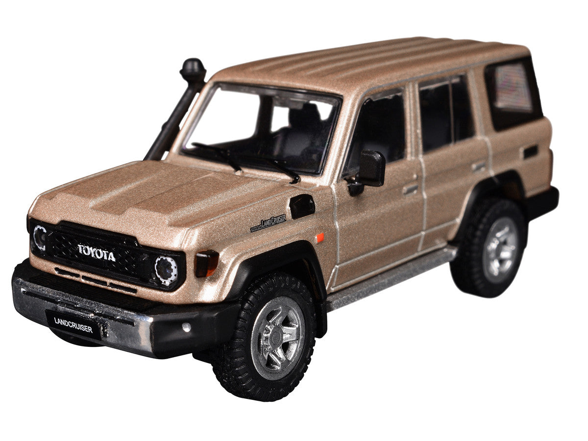 Toyota Land Cruiser (J76) Gold Metallic 1/64 Diecast Model Car by GCD GCD