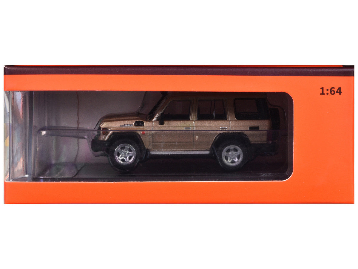 Toyota Land Cruiser (J76) Gold Metallic 1/64 Diecast Model Car by GCD GCD