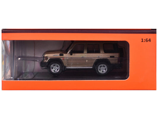 Toyota Land Cruiser (J76) Gold Metallic 1/64 Diecast Model Car by GCD GCD