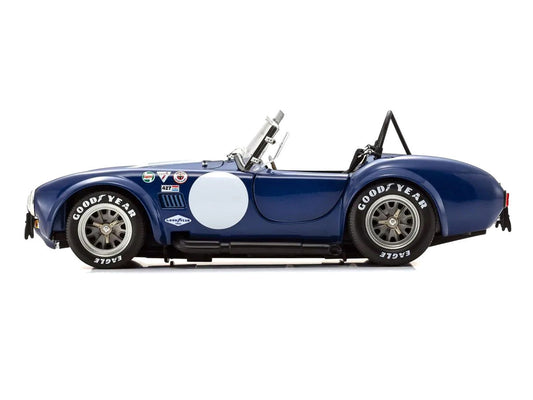 Shelby Cobra 427 S/C Blue with White Stripes and Race Graphics 1/18 Diecast Model Car by Kyosho Kyosho