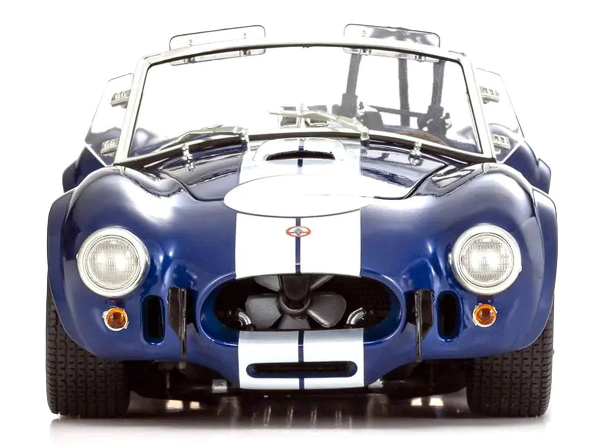 Shelby Cobra 427 S/C Blue with White Stripes and Race Graphics 1/18 Diecast Model Car by Kyosho Kyosho