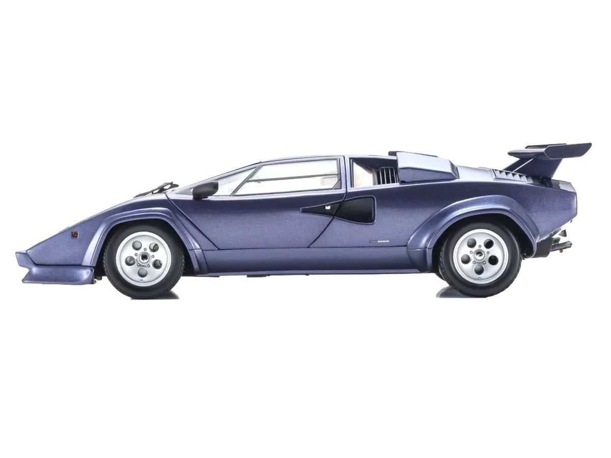 Lamborghini Countach LP 5000 Quattrovalvole Dark Blue Metallic 1/18 Diecast Model Car by Kyosho Kyosho
