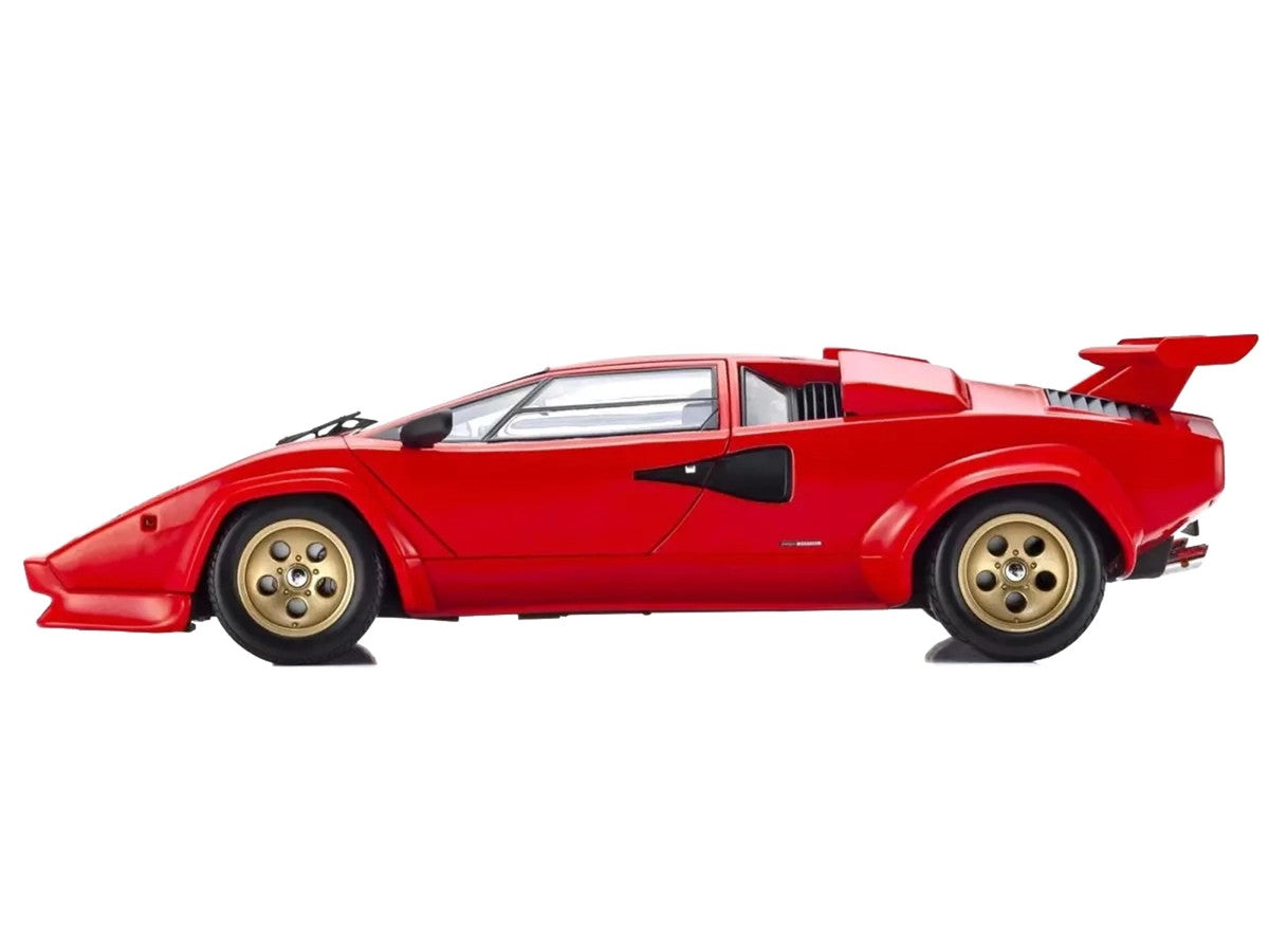 Lamborghini Countach LP 5000 Quattrovalvole Red with Gold Wheels 1/18 Diecast Model Car by Kyosho Kyosho