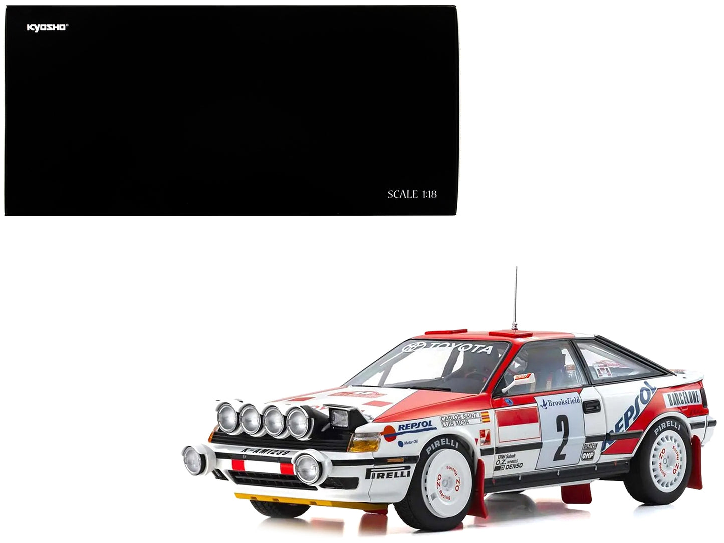 Toyota Celica GT-4 #2 Carlos Sainz - Luis Moya "Toyota Team Europe" Winner "Monte Carlo Rally" (1991) 1/18 Diecast Model Car by Kyosho