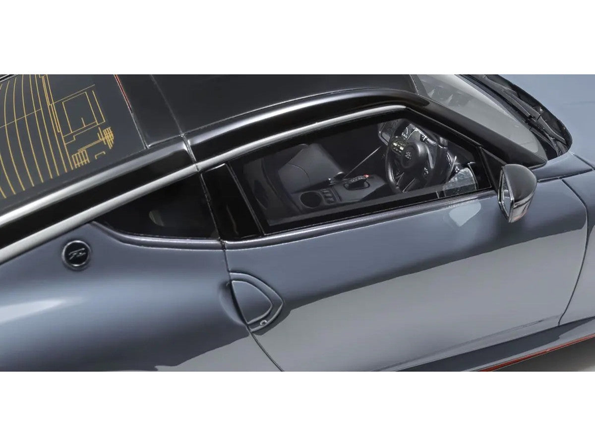 Nissan Fairlady Z NISMO RHD (Right Hand Drive) Gray with Black Top 1/18 Model Car by Kyosho Kyosho