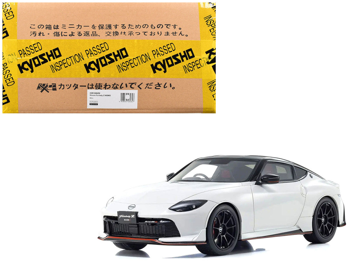 Nissan Fairlady Z NISMO RHD (Right Hand Drive) White with Black Top 1/18 Model Car by Kyosho Kyosho