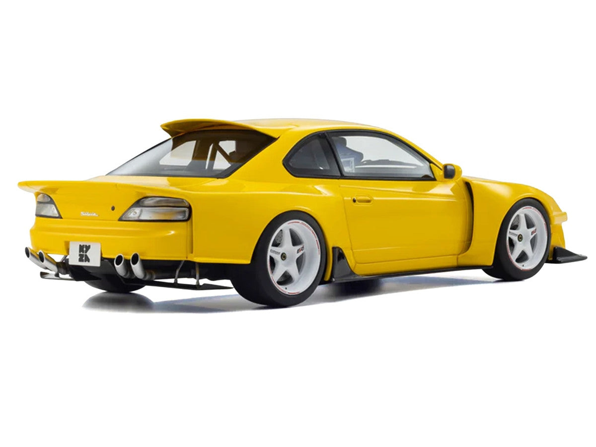 Nissan Silvia (S15) "Khyzyl Saleem" Yellow 1/18 Model Car by Kyosho-1