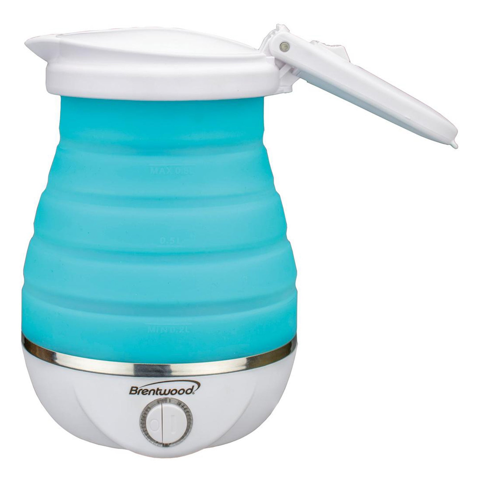 Brentwood Dual Voltage 3.3 Cup Collapsible Travel Kettle in Blue W2B