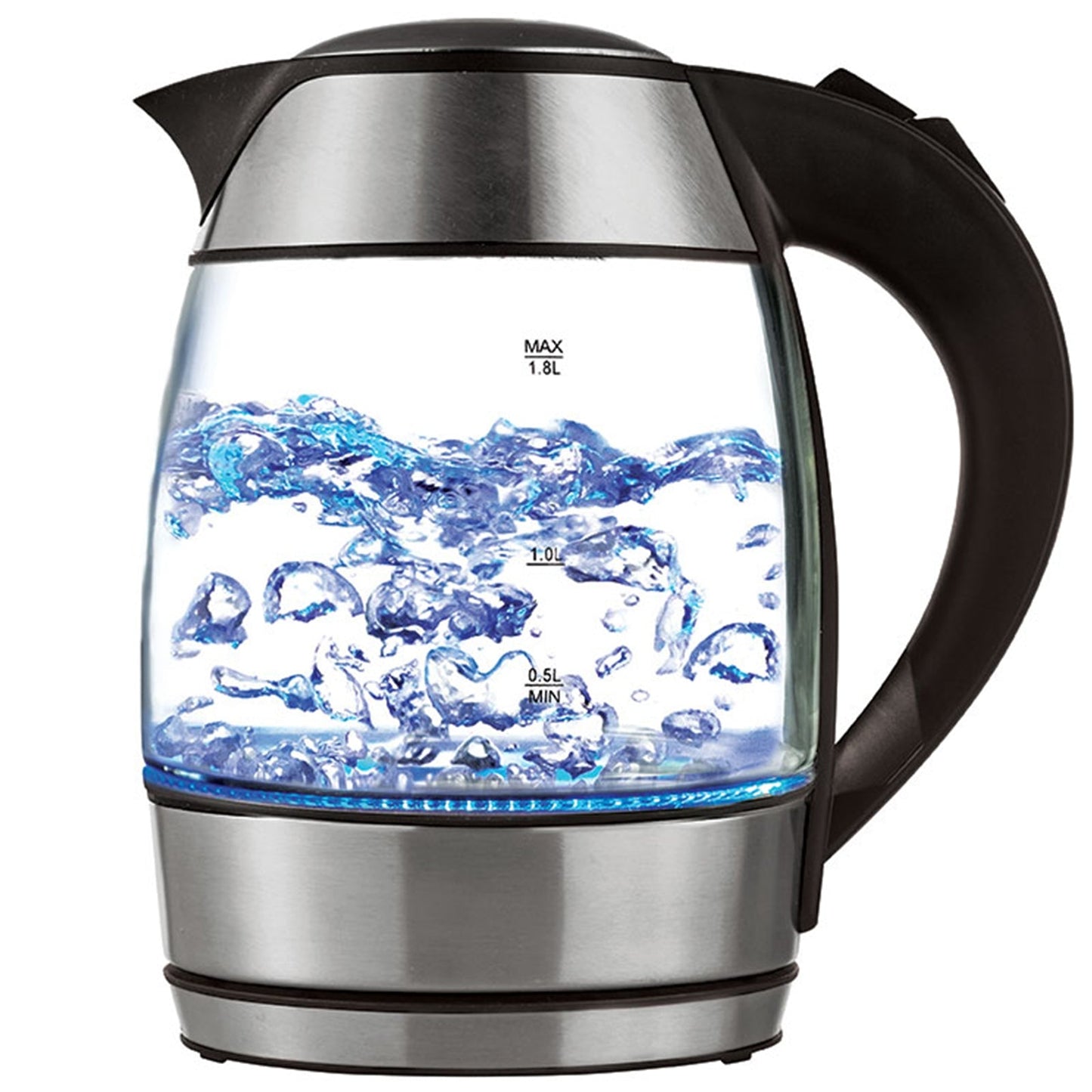 Brentwood  1.8L Cordless Glass Electric Kettle with Tea Infuser, Silver W2B
