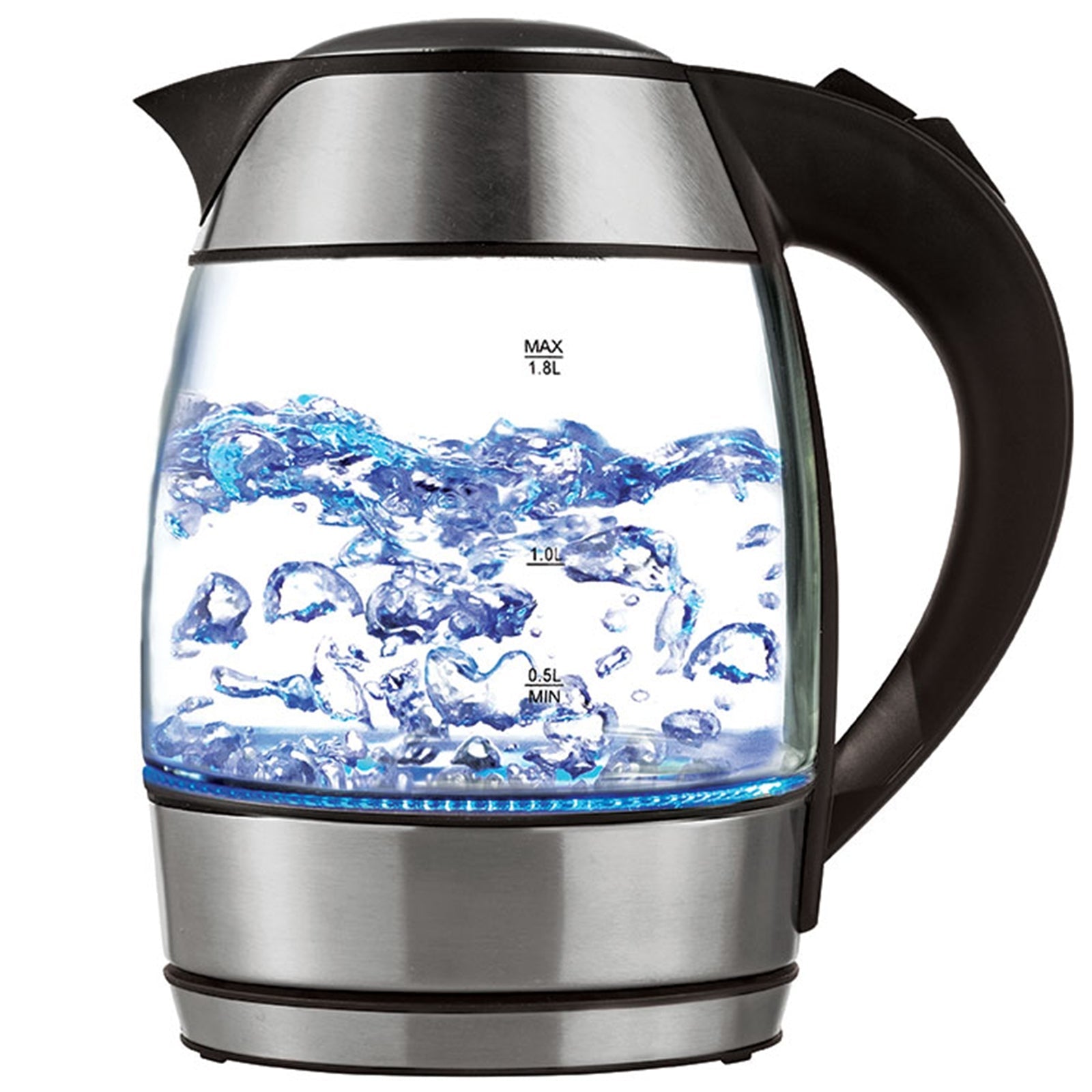 Brentwood  1.8L Cordless Glass Electric Kettle with Tea Infuser, Silver W2B