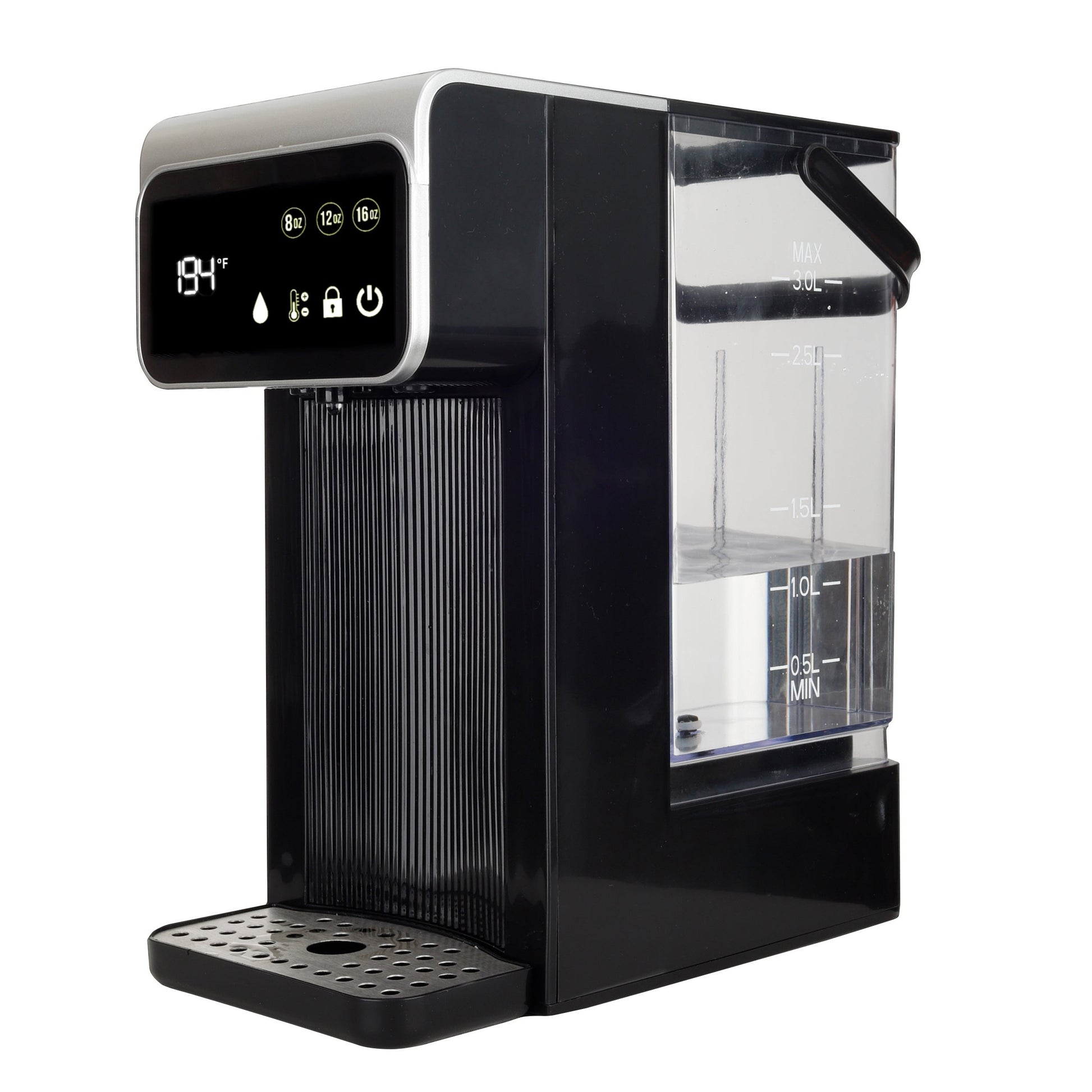 Brentwood 3-Liter 1800w Digital Instant Hot Water Dispenser in Black with 7 Temperature Presets W2B