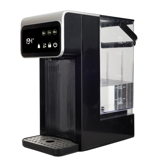 Brentwood 3-Liter 1800w Digital Instant Hot Water Dispenser in Black with 7 Temperature Presets W2B