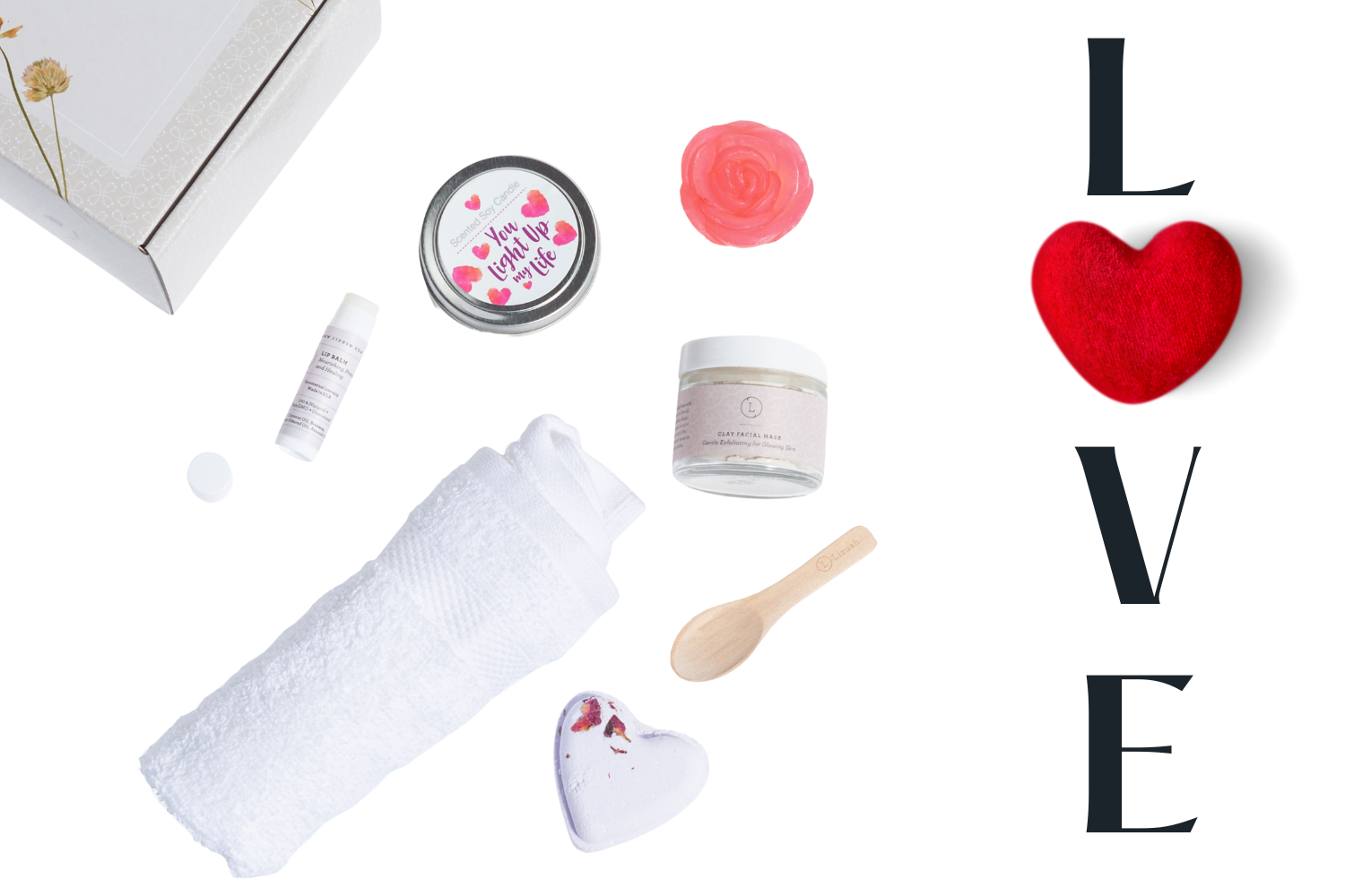Cute LOVE Special Gift Box, Natural Skincare Gift Box, Mother's Day Gift, BFF, Sister Lizush soap