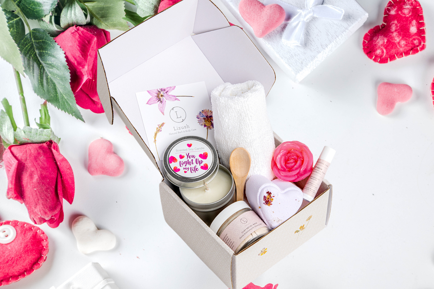 Cute LOVE Special Gift Box, Natural Skincare Gift Box, Mother's Day Gift, BFF, Sister Lizush soap
