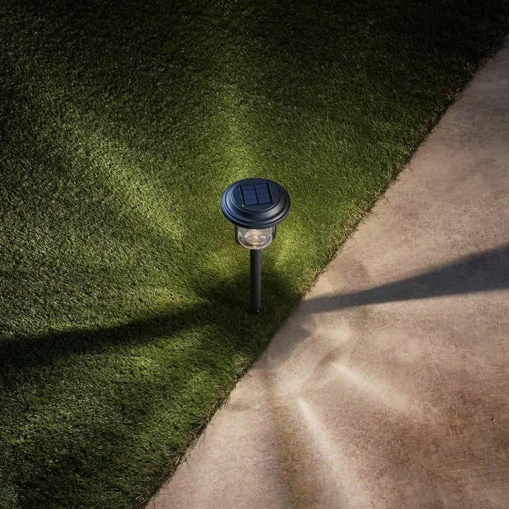 4 Pack - Solar LED Light Set - Outdoor Path Lighting in Black FastFurnishings