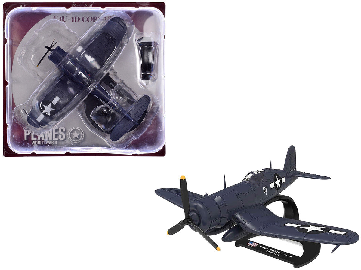 Vought F4U-1D Corsair Fighter Aircraft "Robert Wade VMF-323 Death Rattlers Yontan Airfield Okinawa" (1945) United States Marine Corps "Planes of World War II" Series 1/72 Diecast Model Airplane by Luppa Luppa