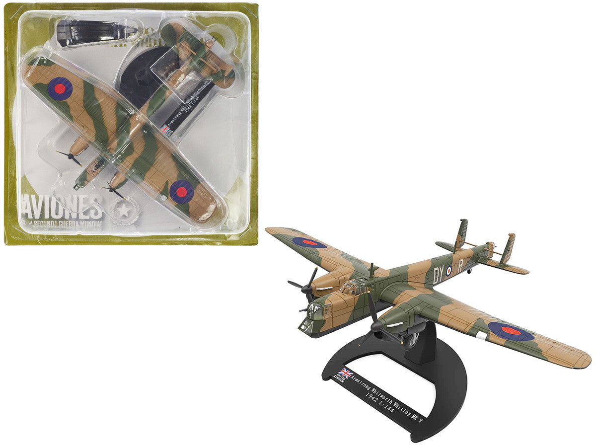 Armstrong Whitworth Whitley Mk.V Bomber Aircraft "No. 102 Squadron RAF Driffield" Royal Air Force (1940) "Planes of World War II" Series 1/144 Diecast Model Airplane by Luppa Luppa