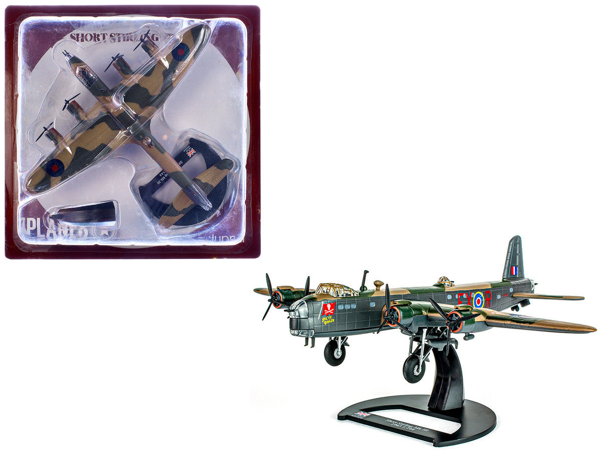 Short Stirling Mk.III Aircraft "Jolly Roger No. 199 Squadron 100 Group" (1943) British Royal Air Force "Planes of World War II" Series 1/144 Diecast Model Airplane by Luppa Luppa