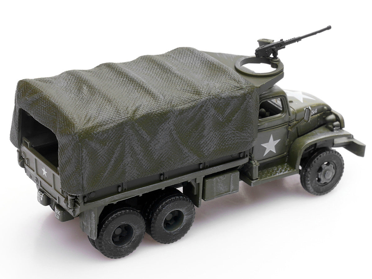 GMC CCKW 353 Truck With Mounted Gun Olive Drab "4148174-S" US Army World War II 1/72 Diecast Model by Legion Legion