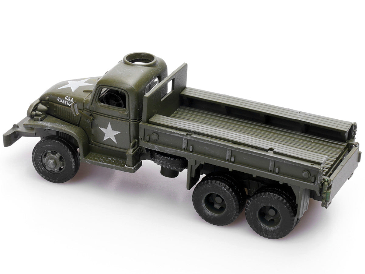 GMC CCKW 353 Truck With Mounted Gun Olive Drab "4148174-S" US Army World War II 1/72 Diecast Model by Legion Legion