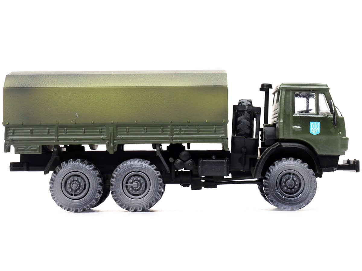 Kamaz 4310 Transport Truck Green (Weathered) "Ukrainian Ground Forces" 1/72 Diecast Model by Legion Legion