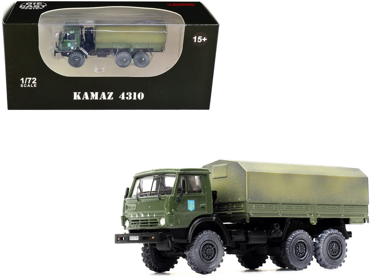 Kamaz 4310 Transport Truck Green (Weathered) "Ukrainian Ground Forces" 1/72 Diecast Model by Legion Legion