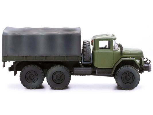 ZIL 131 Cargo Truck Green with White Stripes "Ukrainian Ground Forces" 1/72 Diecast Model by Legion-1