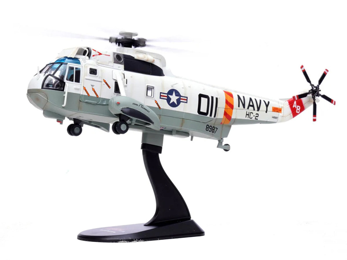Sikorsky SH-3G Sea King Helicopter "148987/AB 011 Helicopter Combat Support Squadron 2 Fleet Angels USS John F Kennedy (CVA-67)" (1970s) United States Navy 1/72 Diecast Model by Legion-3