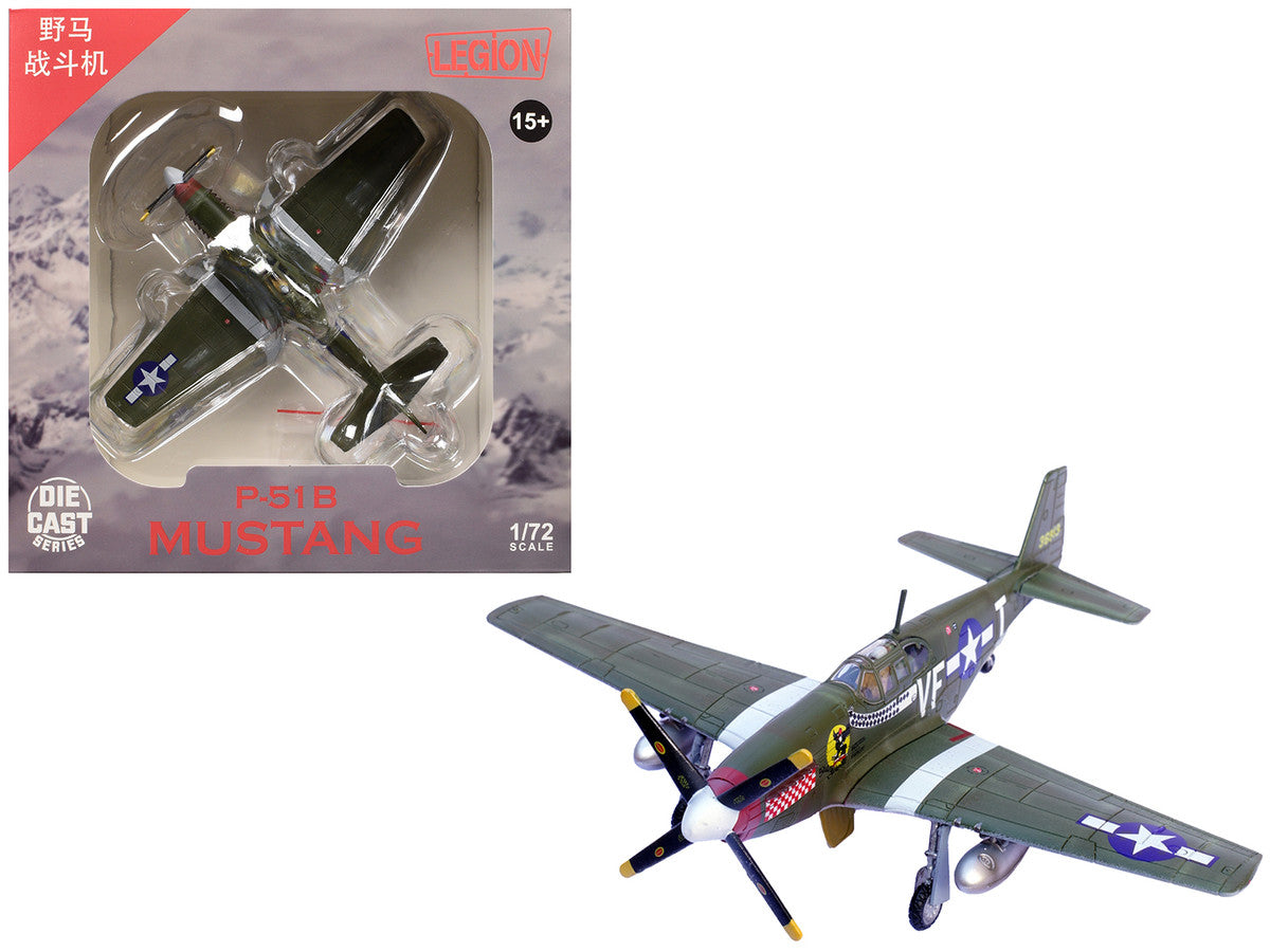 North American P-51B Mustang Aircraft "Shangri-La 336th Fighter Squadron 4th Fighter Group" (1944) United States Army Air Forces 1/72 Diecast Model Airplane by Legion Legion